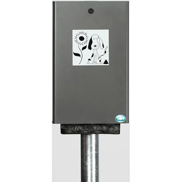 PROREGAL Robuster Hundekotbeutelspender für 200 Beutel | Wand- oder Rohrmontage | Verzinkter Stahl | Grau – Bild 1