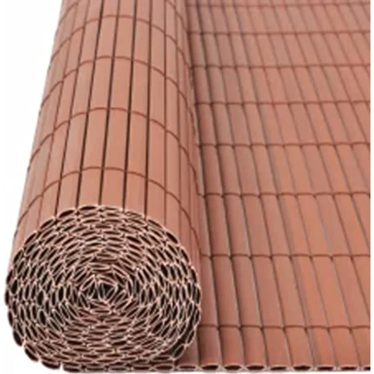 vidaXL Gartenzaun Doppelseitig, 110x400 cm, Braun, witterungsbeständig und flexibel zuschneidbar – Bild 5