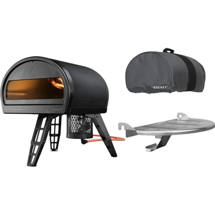 GOZNEY° Roccbox Pizzaofen mit Abdeckhaube und Frontablage, tragbar mit 500°C Leistung – Bild 1