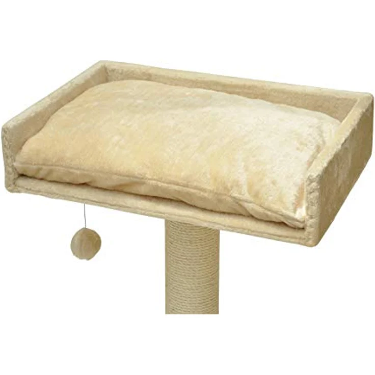 nanook Liegeplatz Top für Katzen-Kratzbaum mit Kissen groß XXL 60x40 cm - beige – Bild 1