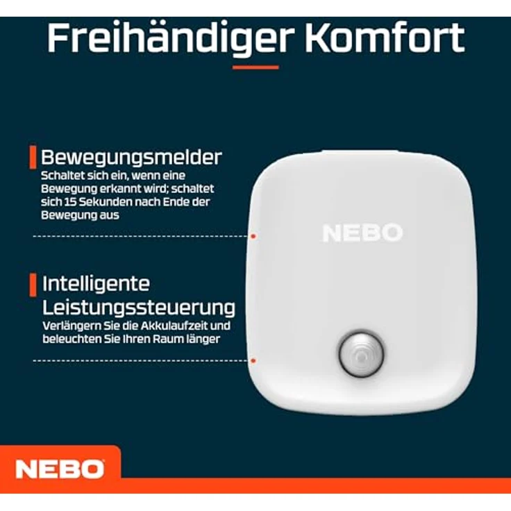 NEBO Motion Sensor Night Light, Nachtlicht mit Bewegungsmelder und 2 Lichtmodi, 3er Pack für Flure, Schränke und Treppen – Bild 3
