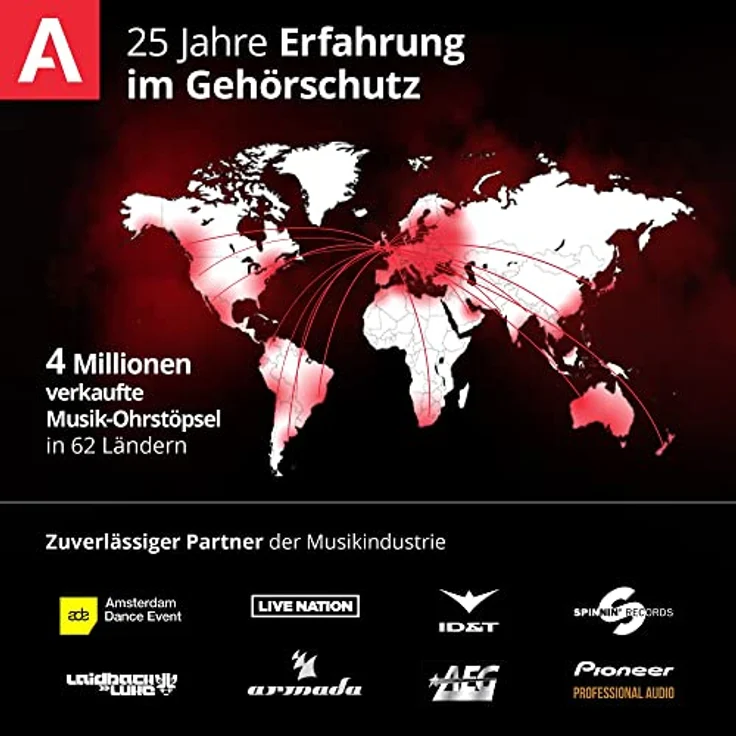Alpine PartyPlug Gehörschutz Ohrstöpsel für Party, Musik, festivals, Disco und Konzerte sicher genießen - Hohe Musikqualität + Schlüsselanhänger - Hypoallergenes - Wiederverwendbar - transparent – Bild 5