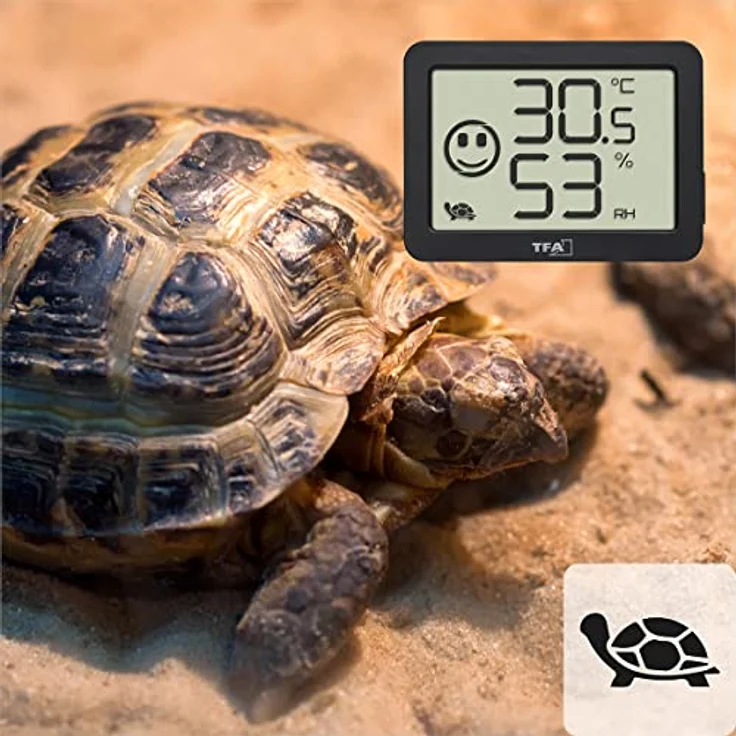 TFA Dostmann Mini Thermo-Hygrometer digital, 30.5055.01, Innentemperatur und Luftfeuchtigkeit, zur Raumklimaüberwachung, schwarz – Bild 4