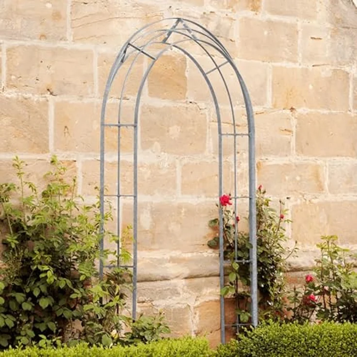 ELEO Rosenbogen Matera, 235 cm x 140 cm, feuerverzinkte Rankhilfe für Kletterpflanzen – Bild 2