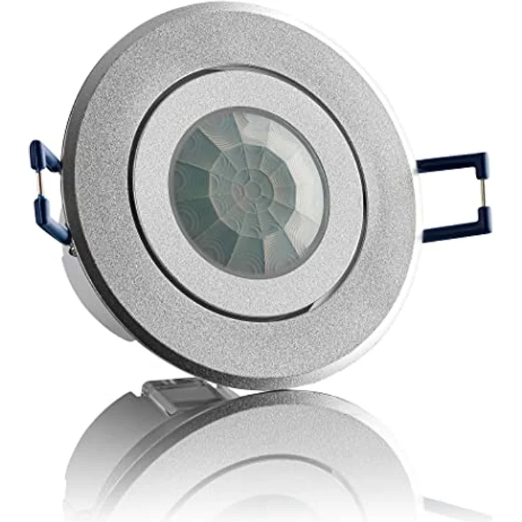 SEBSON® Bewegungsmelder Innen, Unterputz Decken Montage, programmierbar, Infrarot Sensor, Reichweite 3-8m / 360°, Einbau Bewegungssensor LED geeignet, schwenkbar, 3-Draht – Bild 2