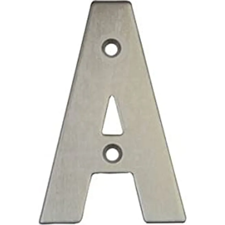Amig | Buchstabe E aus Edelstahl zum Verschrauben im Innen- und Außenbereich | 100 mm | robust | für Toren, Wände oder Fassaden | Silber-Finish
