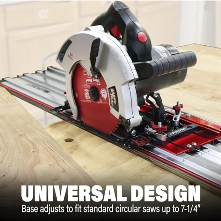 Milescraft 1409 Track Saw Guide – Führungsschiene 18,4 cm Kreissägen, 127 cm Schnittbereich, kabelgebundene und kabellose Sägen – Bild 2