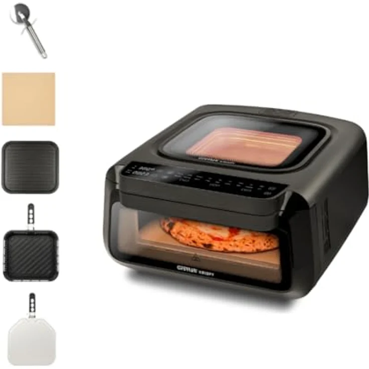 G3 Ferrari Pizzaofen Krispy, 3 in 1 mit Sichtfenster, 18 Programme und digitalem Display, inkl. umfangreichem Zubehör – Bild 1