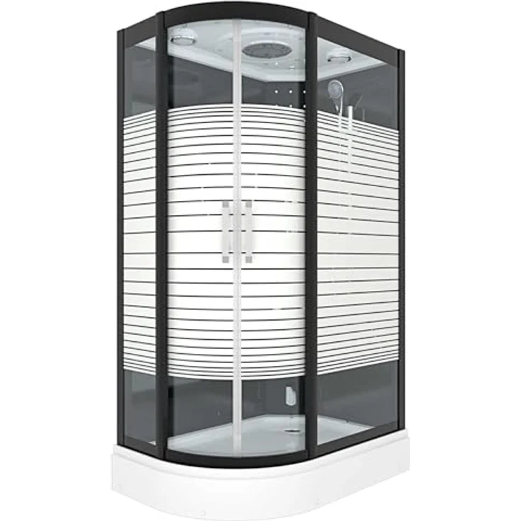 SeniorBad AcquaVapore D30-73M3L-EC Duschtempel, Dampfdusche mit Regendusche, 120x80 cm, 6mm Sicherheitsglas, Dampfgenerator, Aromatherapie und Ozonreinigung – Bild 8