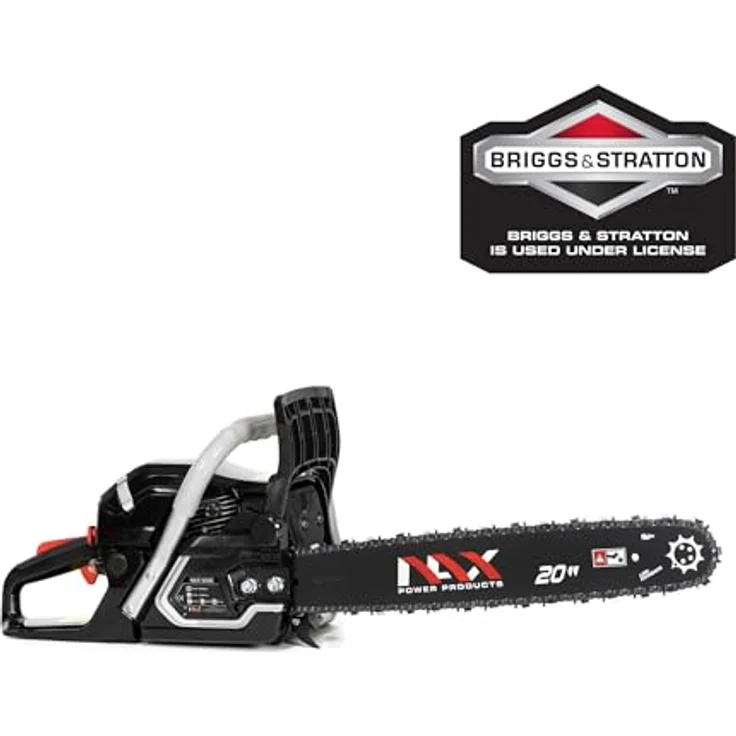 NAX POWER PRODUCTS 500C Motor 61,5 cm3 2kW Führungsschiene 20'' 50,8cm Anti-Rückschlag-System Low Kickback Briggs & Stratton Lizenzware Benzin-Säge Kettensäge, Schwarz – Bild 6