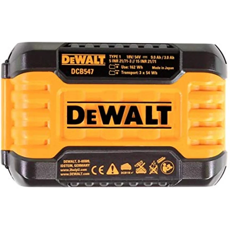 DEWALT DCB547 18 V/54 V XR Flexvolt 9,0 Ah Akku + DCB118 Schnellladegerät, gelb – Bild 2