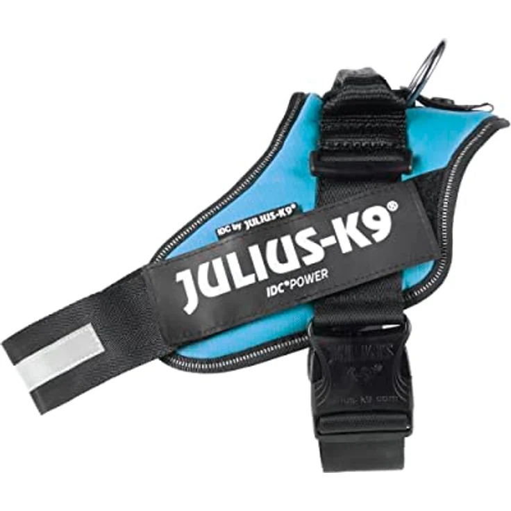 Julius-K9 IDC-Powergeschirr aquamarine Größe 1: Brustumfang 63-85 cm (1, Hund, Allgemein), Halsband + Leine, atmungsaktiv und bruchsicher – Bild 3