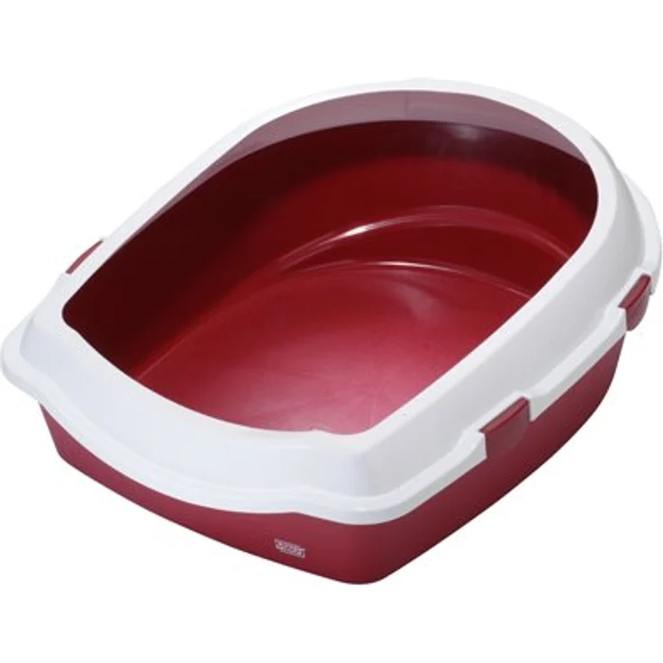 Europet Bernina 441-130872 Katzentoilette mit Rand Jumbo, 56 x 70 x 27 cm, Farbe rot – Bild 2