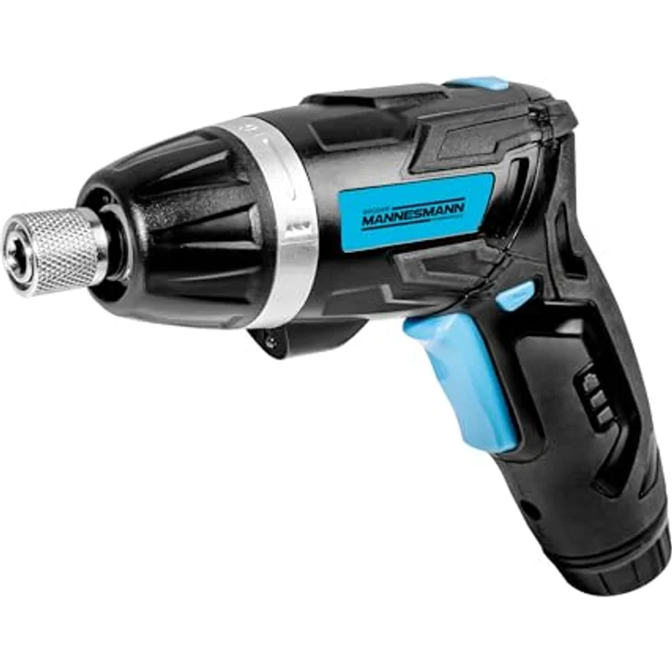 BRÜDER MANNESMANN M17736 Akku-Bohrschrauber 3,6 Volt, 2 Ah, kompakt, schwarz, inkl. Bits – Bild 1