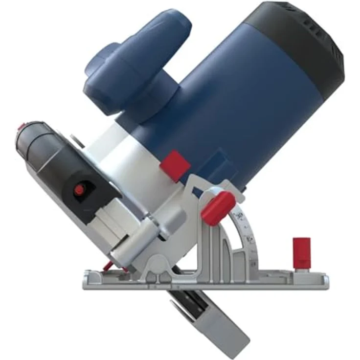 GÜDE HKS 65-1500 L, Handkreissäge 1500W mit 190mm Sägeblatt, Laserführung, Softgrip, Gehrungsschnitte bis 45°, inkl. Zubehör – Bild 2