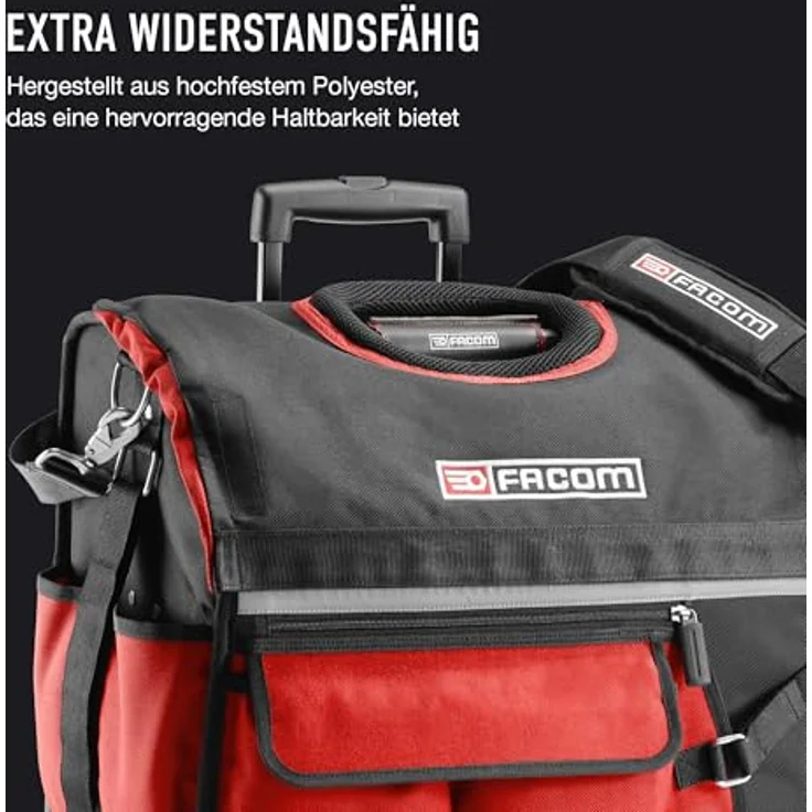 Facom Werkzeugtasche Werkzeug-Trolley, robust und vielseitig, schwarz – Bild 2