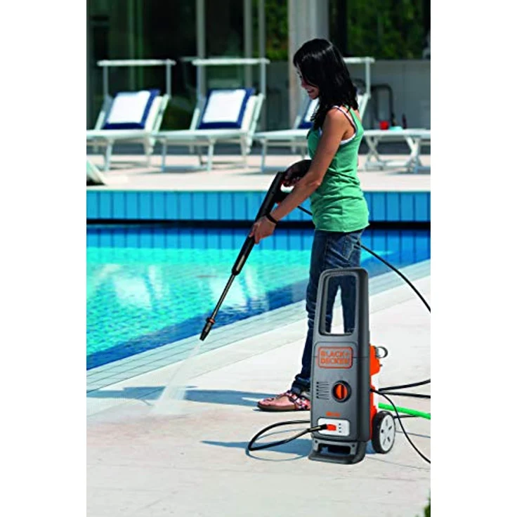 Black und Decker BXPW1600PE Hochdruckreiniger mit Patio Cleaner und feste Bürste 1600 W, 125 bar, 420 l-h – Bild 8