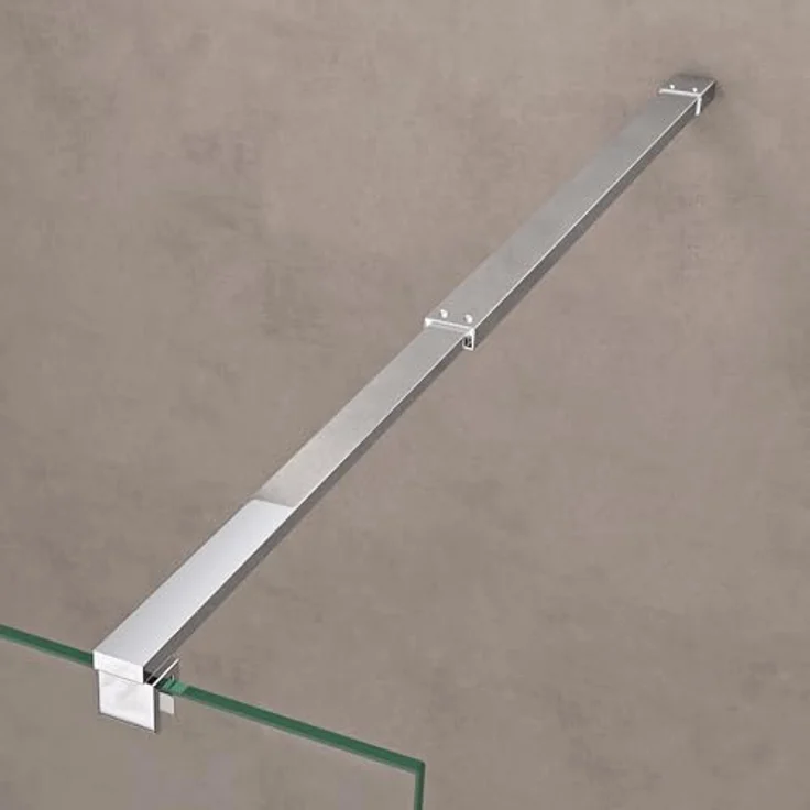 doporro Walk-in-Dusche Duschwand für Dusche ESG Sichtschutz Glas Duschabtrennung, Einscheibensicherheitsglas, Milchglas Streifen – Bild 3