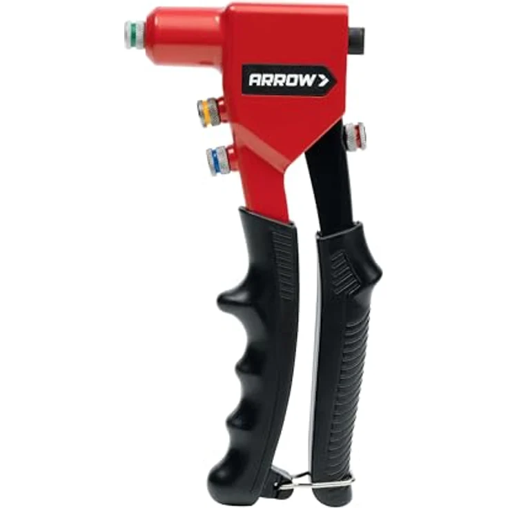 Arrow Blindnietzange RT188, 4-in-1 Popnietenzange mit 4x farbcodierten Mundstücken A2/A3/A4/A5 für Aluminium, ergonomischer Griff für Werkstatt und DIY – Bild 1
