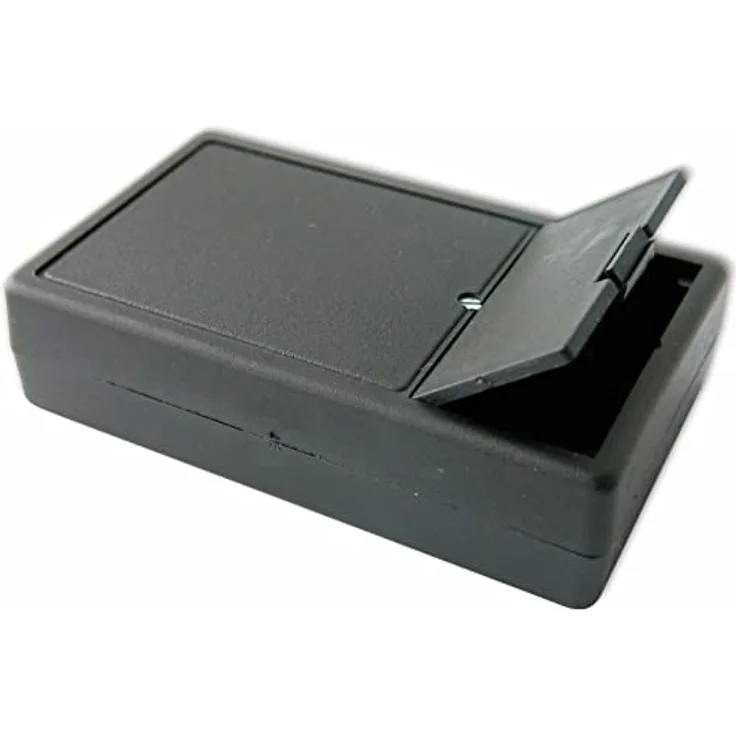Kunststoffgehäuse, mit Fach für Aufnahme einer 9V-Blockbatterie bzw. zwei 1,5V Mini-Zellen