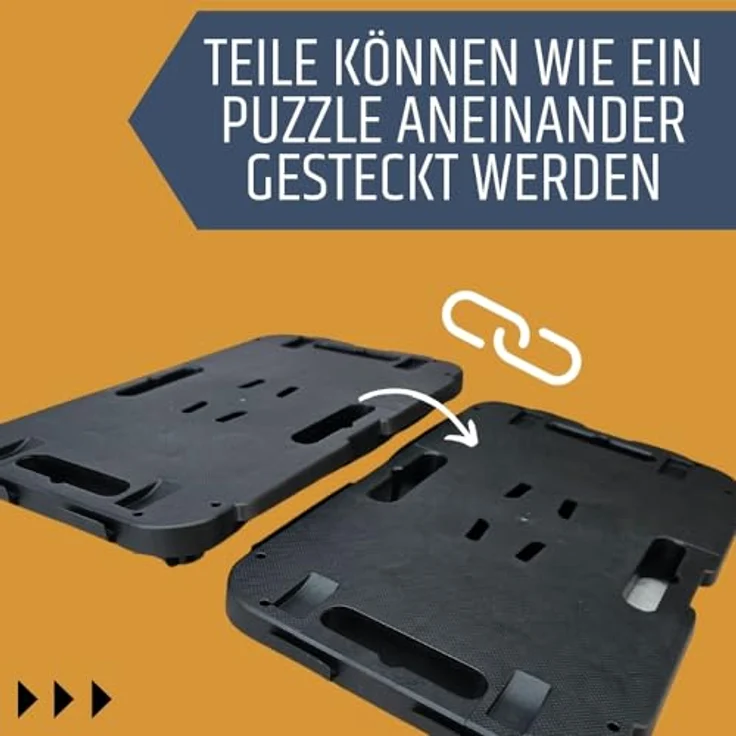 GarPet 2er Set Pflanzenroller, wetterfeste Rollbretter mit 360° drehbaren Transportrollen, klickbarem System für flexible Nutzung – Bild 3
