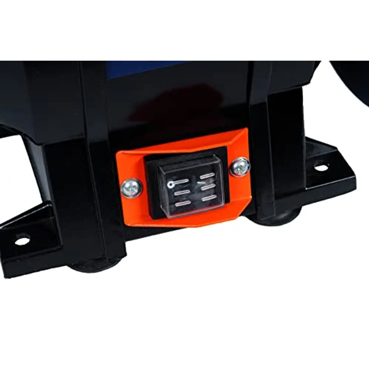 FERM Nass und Trockenschleifmaschine - Doppelschleifmaschine 250W - 150mm - Incl. P80 (Nass) und P36 (Trock) Schleifstein, Schutzbrille und Funkenfänger – Bild 7