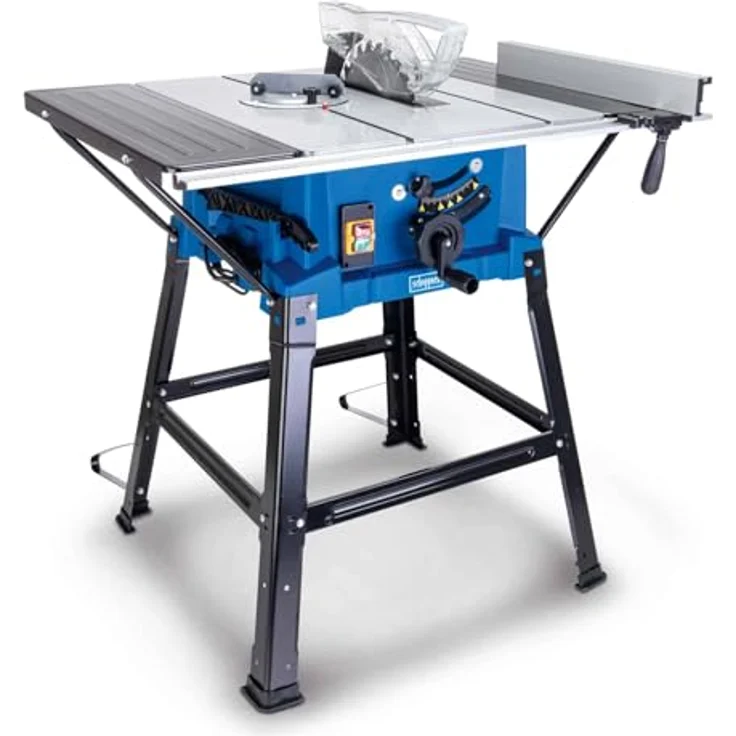 Scheppach HS110S, Tischkreissäge mit 2000 Watt Motor, 254 mm Sägeblatt, stufenlos verstellbar, Gehrungsanschlag -60° bis +60° – Bild 2