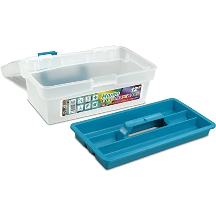 Tayg 110597 Collection” Werkzeugkoffer Home 12'' - 290 x 170 x 127 mm-blau-transparent, Rosa – Bild 5