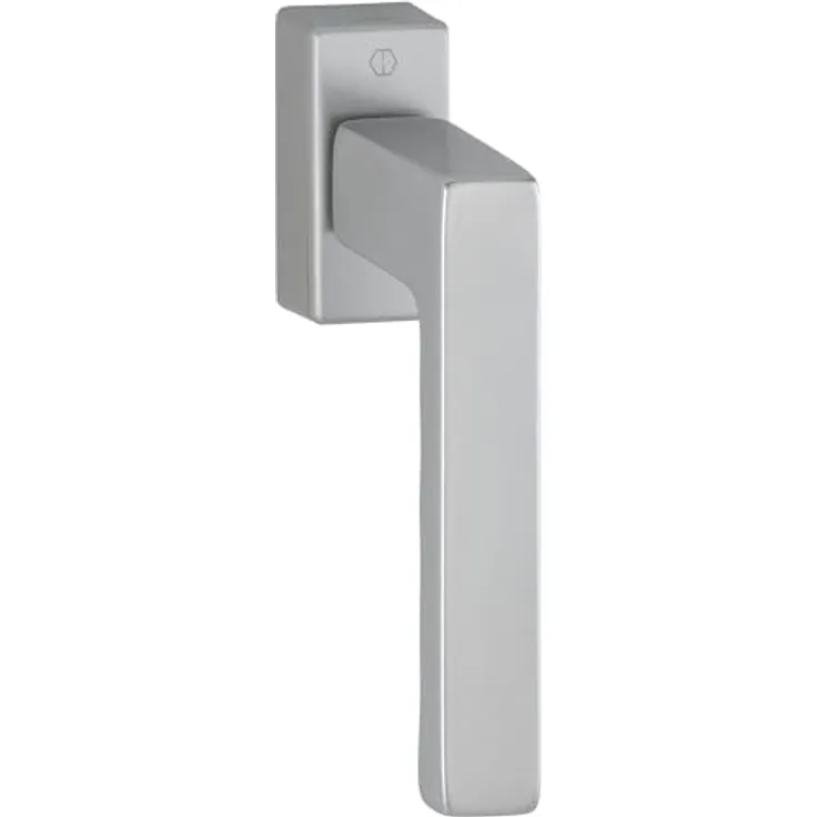 HOPPE Fenstergriff Toulon, abschließbar mit Secustik, Aluminium Edelstahl-Effekt, VK 7 x 32-42 mm, Raster 90°