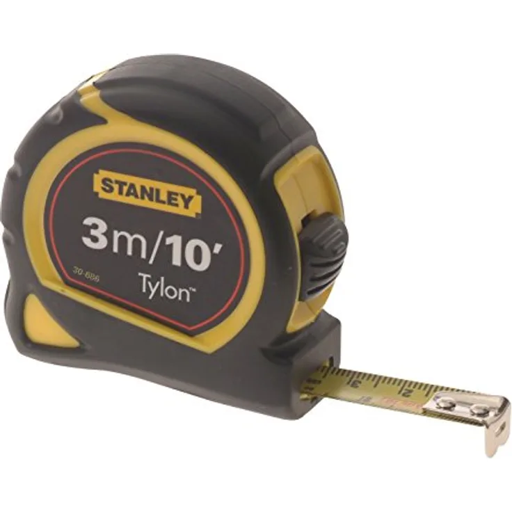 Stanley Pocket Tape 3m/10ft, maßgenau mit schlagfestem Gehäuse und TRU-ZERO Haken