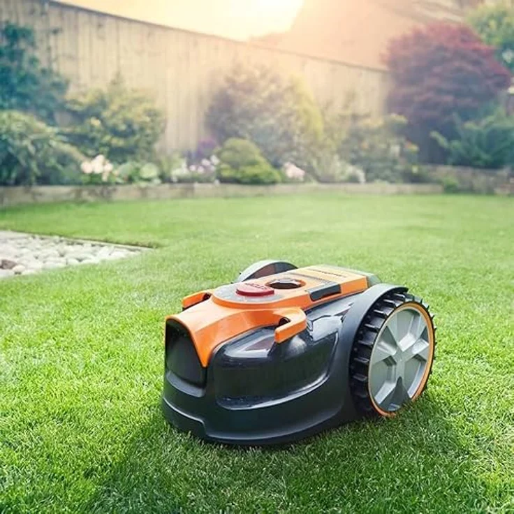Lawnmaster OcuMow, kabelloser Mähroboter mit 2Ah Akku, stufenlose Schnitthöhenverstellung, für Rasenflächen bis 80 m² – Bild 6