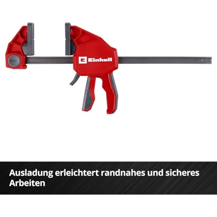 Einhell Einhandzwinge 930121, Spannweite max. 600 mm, 150 kg Spannkraft, robuste Stahlkonstruktion, gummierte Griffe – Bild 7