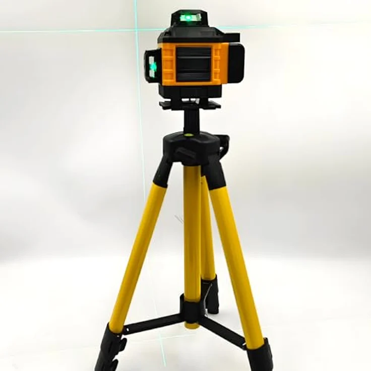 Retoo Linienlaser Kreuzlinienlaser Stativ Selbstnivellierend Baulaser Kreuzlaser IP54, Baustellen Inneneinrichtung LCD Wasserschutz Leitungsflimmeralarm, grün - Preisvergleich – Bild 2