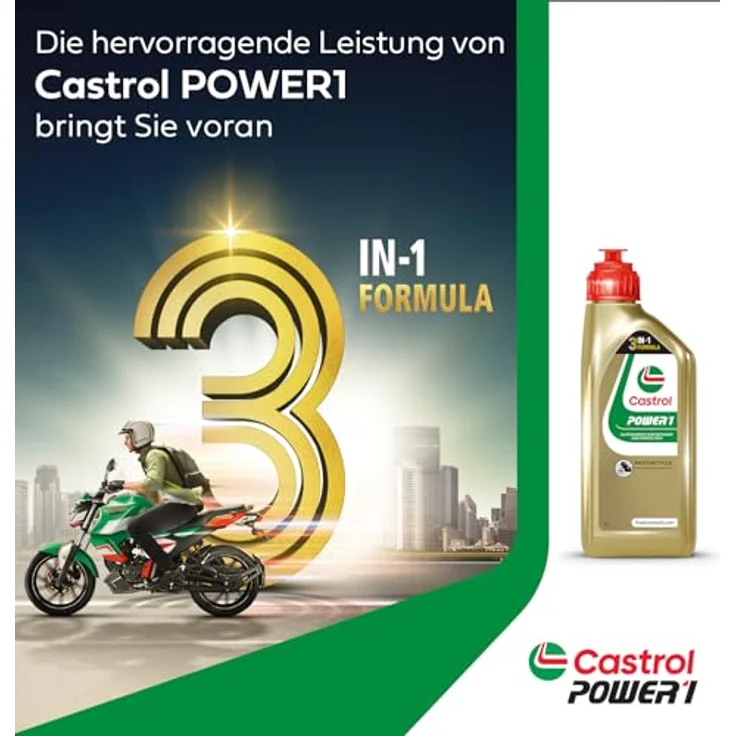 Castrol Power 1 Motoröl 4T, 10W-40, 4.000 ml, Trizone Technology™ für optimalen Schutz und Leistung – Bild 3