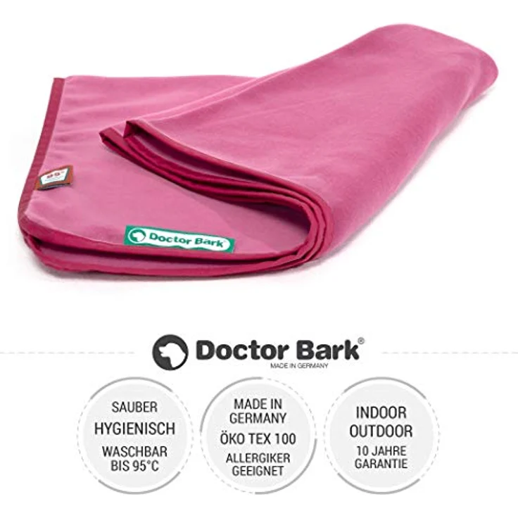 Doctor Bark | kuschelige Hundedecke waschbar bis 95°C, hygienische, weiche Fleecedecke für Sofa und Hundebett, Flauschige Haustierdecke - Made in Germany (XL - 140x100 cm/Hot Pink) – Bild 2