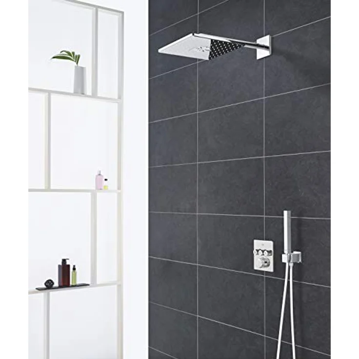 GROHE Grohtherm SmartControl - Duschsystem-Set inkl. Unterputz-Thermostat (einfache Montage, Wellness-Duscherlebnis, intuitive Bedienung), eckig, chrom, 34706000 – Bild 2