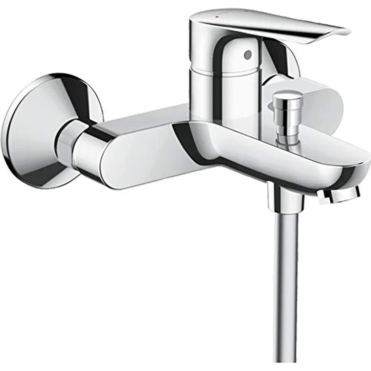 Hansgrohe Einhebel-Wannenarmatur Logis E Aufputz, Chrom, mit AirPower Technologie und temperaturbegrenztem Schutz – Bild 1