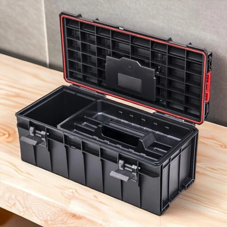 Tool Brothers RHINO L Werkzeugkoffer ECO Basic, stapelbar, 22 l, IP54, 545 x 270 x 230 mm – Bild 4