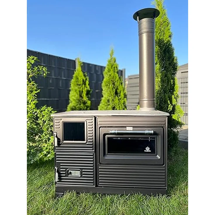 Homeparadise Outdoor-Küchenofen Terrassenofen Kuzine Soba/Gartenküche Holzofen Ofen mit Holz Holzkohle – Bild 3