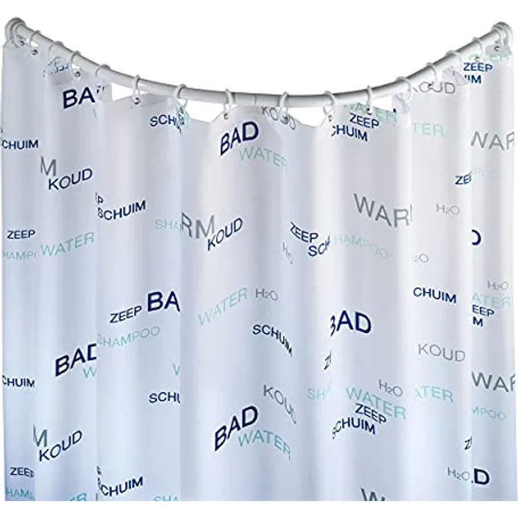 WENKO Rundduschstange für Eckduschen, robuste Aluminiumkonstruktion für 80 x 80 cm und 90 x 90 cm, einfache Montage