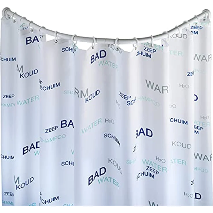 WENKO Rundduschstange für Eckduschen, robuste Aluminiumkonstruktion für 80 x 80 cm und 90 x 90 cm, einfache Montage – Bild 1