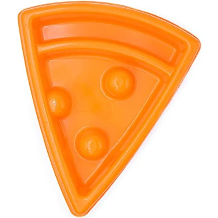 ZippyPaws - Happy Bowl - Slow Feed Hundenapf - Bis zu 10x langsamer Fressen - Spülmaschinenfest, rutschfest - Pizza