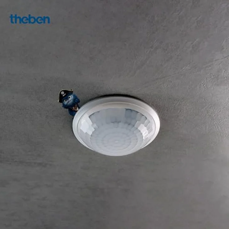 Theben 1030200 PIRA T8 DE, Bewegungsmelder für Innenbereich, 200 W LED, 360° Erfassungsbereich, Ø 8 m, Nachlaufzeit 5 s - 15 min, Deckeneinbau – Bild 4