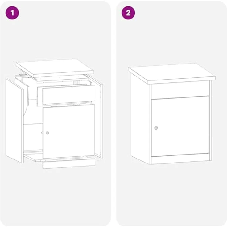 vidaXL Briefkasten Paketdrop-Box, rostig, 47,5 x 38 x 59 cm, wetterfest aus Stahl, abschließbar, moderne Außenlagerung – Bild 6