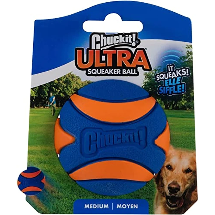 Chuckit Ultra Squeaker Ball Natural Rubber Dog Toy Medium 2.5" Diameter - 3 Pack – Bild 2