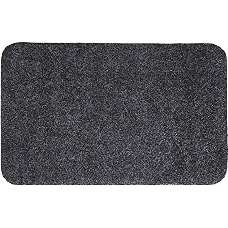 andiamo Fußmatte Samson - Schmutzfangmatte aus Baumwolle für den Hauseingang - einsetzbar als Fußmatte innen, Fußabtreter im überdachten Außenbereich oder als Haustiermatte 50 x 80 cm Anthrazit