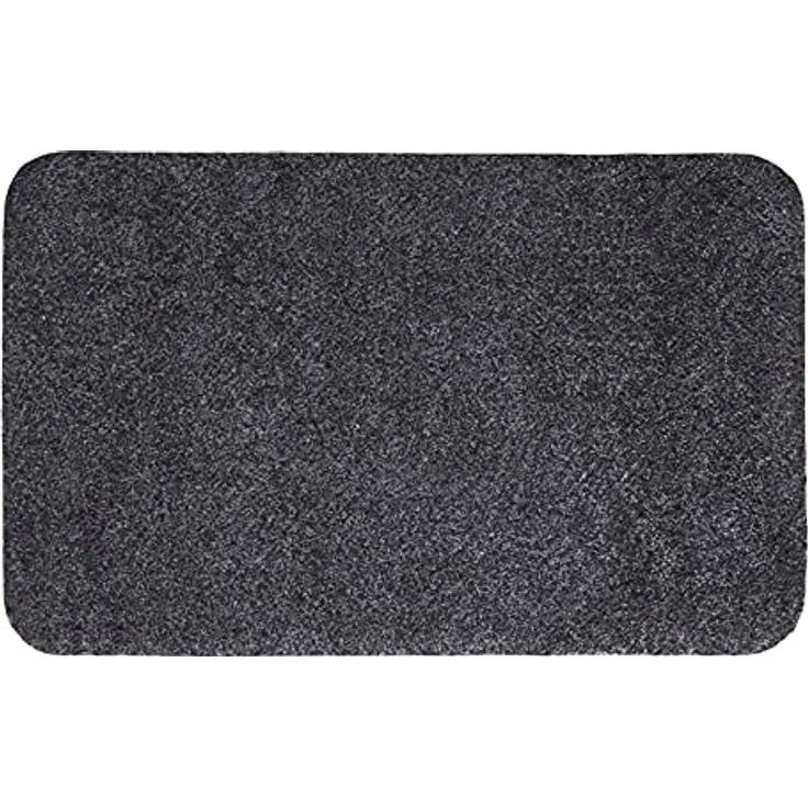 andiamo Fußmatte Samson - Schmutzfangmatte aus Baumwolle für den Hauseingang - einsetzbar als Fußmatte innen, Fußabtreter im überdachten Außenbereich oder als Haustiermatte 50 x 80 cm Anthrazit – Bild 1