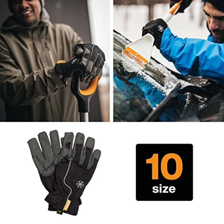 Fiskars Winter Garten-Arbeitshandschuhe , Größe 10, Schwarz-Orange, 1015447 – Bild 3