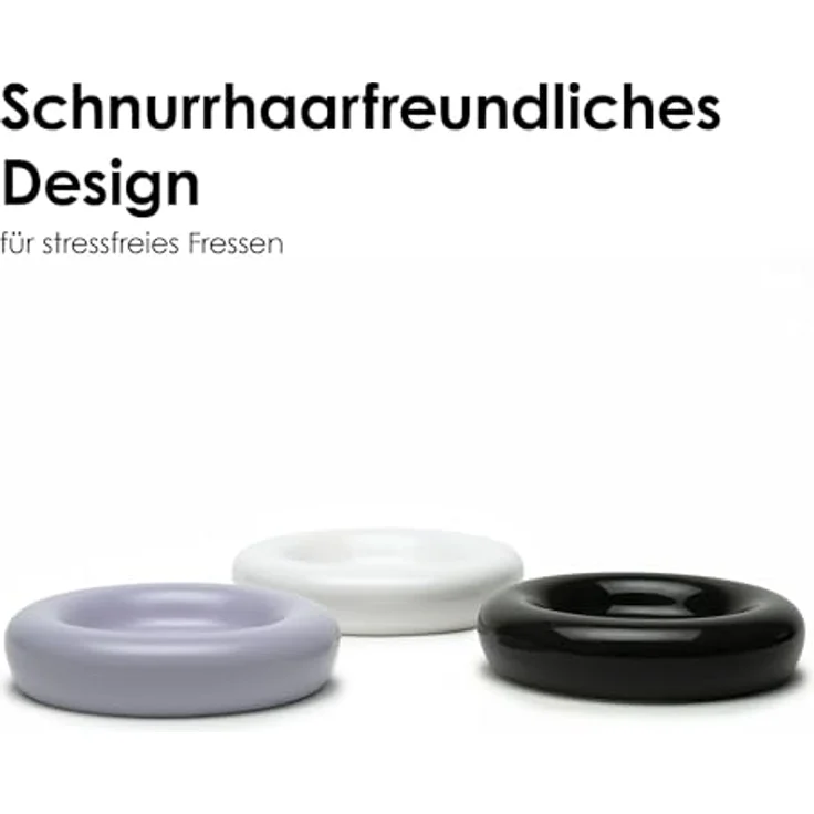 LucyBalu® Drop Katzennapf, erhöhter Fressnapf aus Porzellan, kippsicher und ergonomisch, lilac – Bild 3