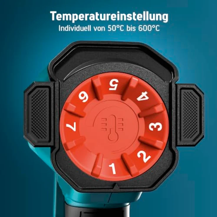 NOVUS TOOLS Heißluftpistole H-200, 50-600°C, 2 kW, mit Mikanitheizung und 2-stufiger Luftmengenregelung – Bild 2